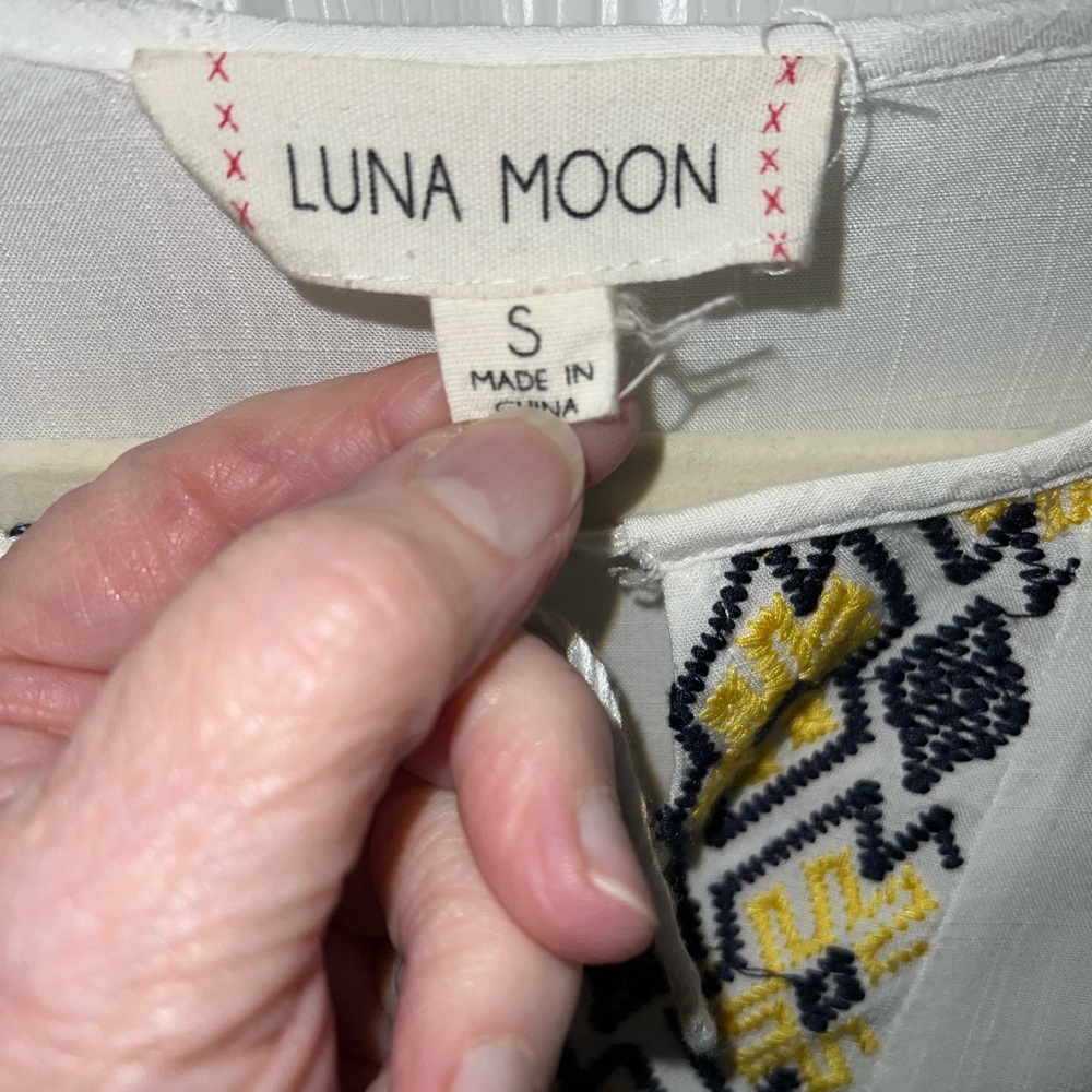 Luna Moon Anthropology Peasant Top Sz S - Picture 5 of 7